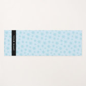 Eisblauer Schneeflocken, Ihr Name, Personalisieren Yogamatte (Vorderseite (Horizontal))