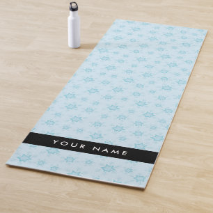 Eisblauer Schneeflocken, Ihr Name, Personalisieren Yogamatte