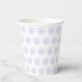 Eisblauer Schneeflocken Pappbecher (Rückseite)