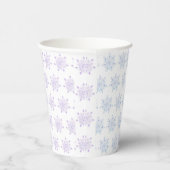 Eisblauer Schneeflocken Pappbecher (Rechts)