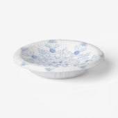 Eisblauer Schneeflocken Pappteller (Gewinkelt)