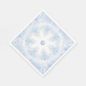 Eisblauer Schneeflocken Serviette (Ecke)