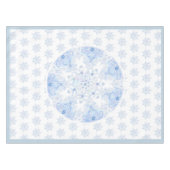 Eisblauer Schneeflocken Tischdecke (Vorderseite (Horizontal))