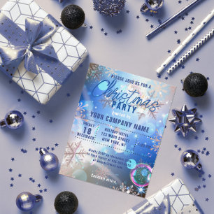 Eisblauer Schneeflocken-Unternehmens-Weihnachtscoc