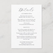 Eisblauer Schneeflocken WinterWedeldetails Begleitkarte (Vorderseite)