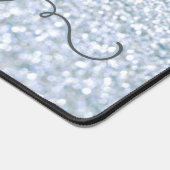 Eisblauer Schneekristall Schreibtischunterlage (Ecke)