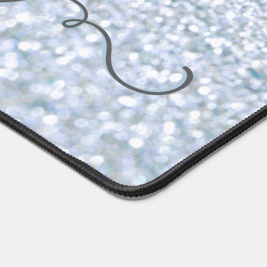 Eisblauer Schneekristall Schreibtischunterlage (Ecke)