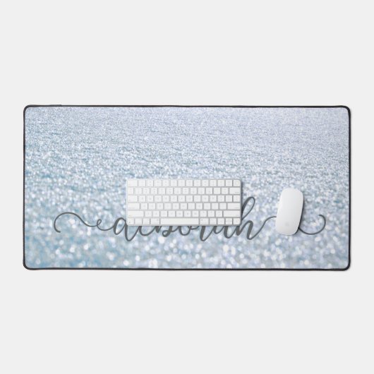 Eisblauer Schneekristall Schreibtischunterlage (Tastatur & Maus)