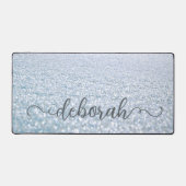 Eisblauer Schneekristall Schreibtischunterlage (Vorderseite)