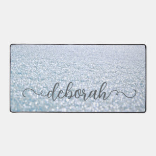 Eisblauer Schneekristall Schreibtischunterlage