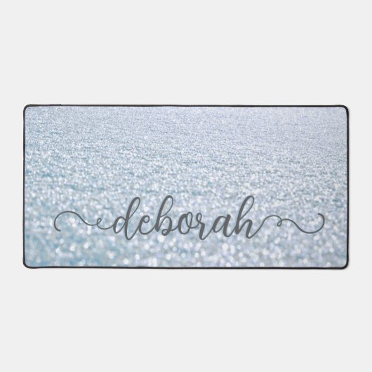 Eisblauer Schneekristall Schreibtischunterlage (Vorderseite)