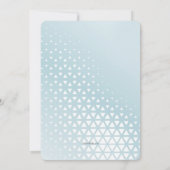 Eisblauer Taufen Einladung (Rückseite)