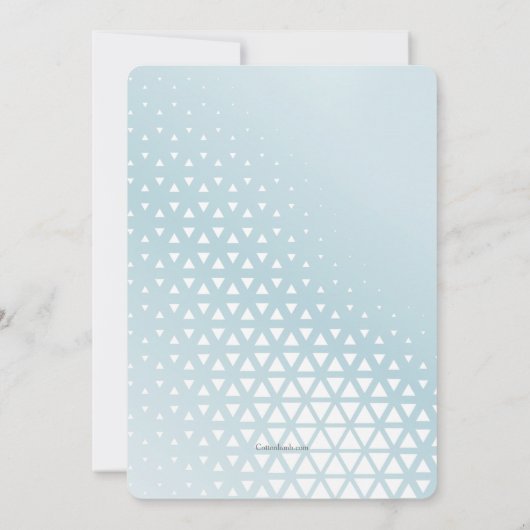 Eisblauer Taufen Einladung (Rückseite)