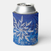 Eisblauer Weihnachtsstern Dosenkühler (Kanne Rückseite)