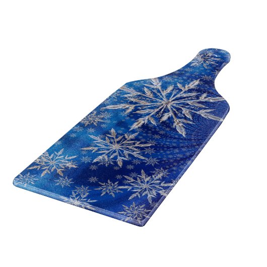 Eisblauer Weihnachtsstern Schneidebrett (Ecke)
