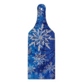 Eisblauer Weihnachtsstern Schneidebrett (Vorderseite)