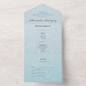 Eisblauer Winter in Paris All In One Einladung (Innen Boden)