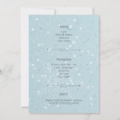 Eisblauer Winter in Paris Einladung (Rückseite)