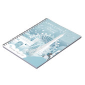 Eisblauer Winter in Paris Notizblock (Linke Seite)