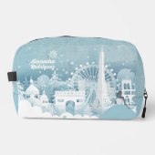 Eisblauer Winter in Paris Waschbeutel (Vorderseite)