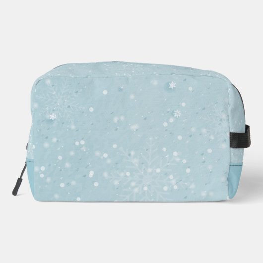 Eisblauer Winter in Paris Waschbeutel (Rückseite)