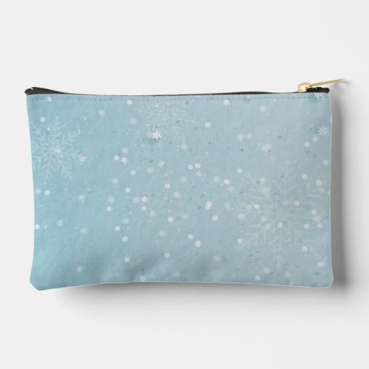 Eisblauer Winter in Paris Zubehörtasche (Rückseite)
