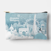 Eisblauer Winter in Paris Zubehörtasche (Vorderseite)