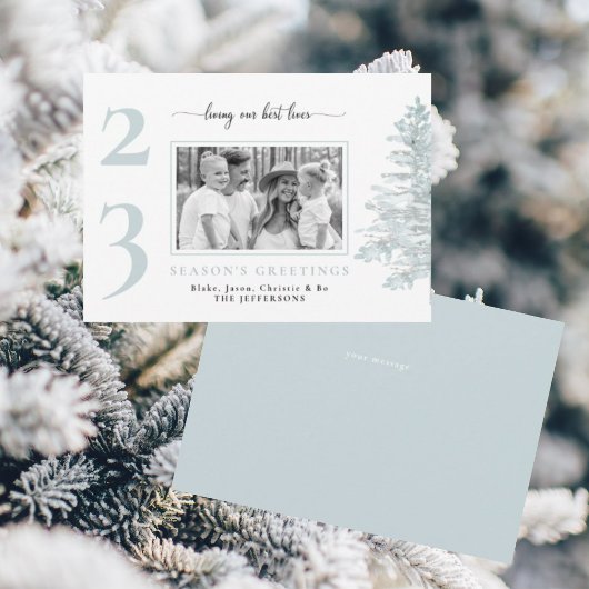 Eisblaues Foto, das unser bestes Leben lebt Einladung