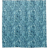 Eisblaues Quarzkristallmuster Duschvorhang (Vorderseite)