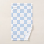 Eisblaues Retro-Karo Badhandtuch Set (Handtuch)