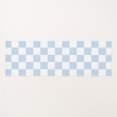 Eisblaues Retro-Karo Yogamatte (Vorderseite (Horizontal))