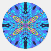 EISBLAUES WASSER RUNDER AUFKLEBER (Vorderseite)