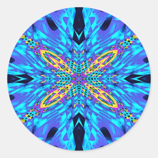 EISBLAUES WASSER RUNDER AUFKLEBER (Vorderseite)