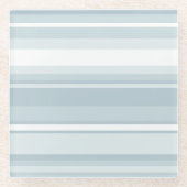 Eisblaustreifen Glasuntersetzer (Vorderseite)