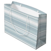 Eisblaustreifen Große Geschenktüte (Rückseite Schrägansicht)
