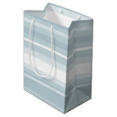 Eisblaustreifen Mittlere Geschenktüte (Rückseite Schrägansicht)