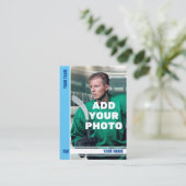 EisBlue Stripe Hockey Trading Card - Custom Stats Telefonnummerkarte (Stehend Vorderseite)