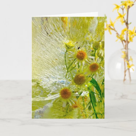 Eisblüten, Karte (Gelbe Blume)