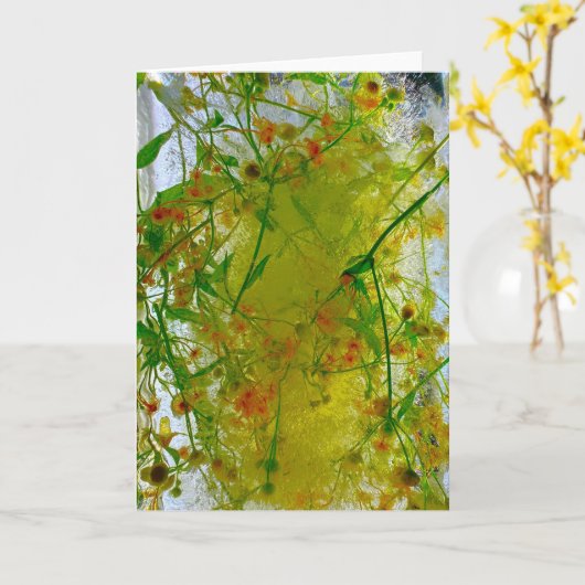 Eisblüten, Karte (Gelbe Blume)