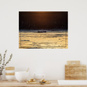 Eisbrecher bei Sonnenuntergang Poster (Küche)