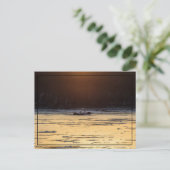 Eisbrecher bei Sonnenuntergang Postkarte (Stehend Vorderseite)