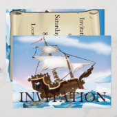 Eisbrecher-Schiff Einladung (Vorne/Hinten)