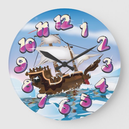 Eisbrecher-Schiff Große Wanduhr (Vorderseite)