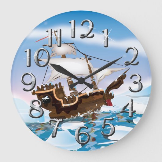 Eisbrecher-Schiff Große Wanduhr (Vorderseite)