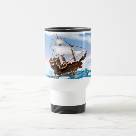 Eisbrecher-Schiff Reisebecher (Mittel)