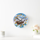 Eisbrecher-Schiff Runde Wanduhr (Zuhause)