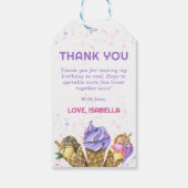 Eiscreme 1. Geburtstag Party Geschenkanhänger (Rückseite)