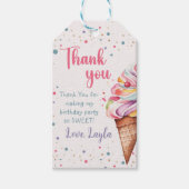 Eiscreme 1. Geburtstag Party Geschenkanhänger (Vorderseite)