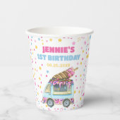 Eiscreme 1. Geburtstag Party Pappbecher (Vorderseite)