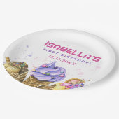 Eiscreme 1. Geburtstag Party Pappteller (Schrägansicht)
